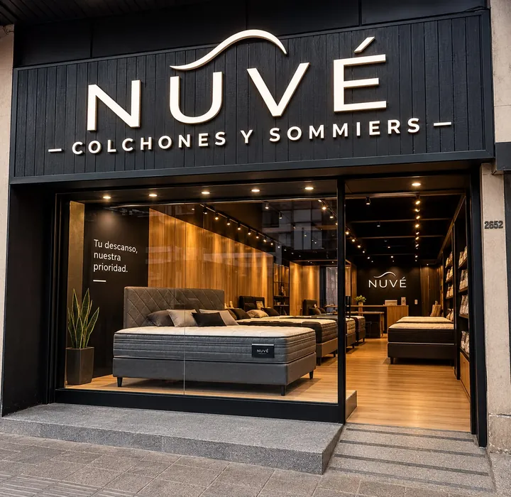 Frente del showroom NUVÉ Colchones y Sommiers en San Jerónimo 2656, Barrio San Vicente, Córdoba